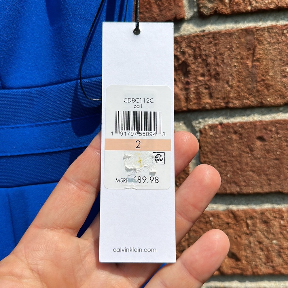 Calvin Klein dress blue size 2 New with tags - Picture 7 of 16